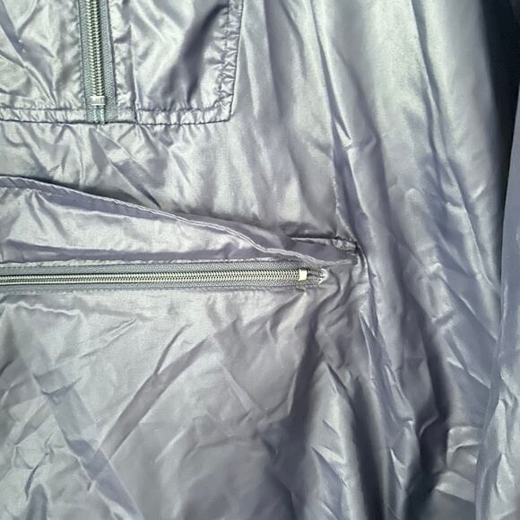 Lacoste Izod Vintage Navy Blue Pullover Windbreaker Hooded Jacket Packable Large - Picture 6 of 8